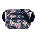 thumbnail image 1 of nylon floral crossbody bag for women travel handbags with adjustable strap, 1 of 8