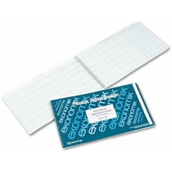 o Ekonomik o - Check Register Form,20 Col.,8-3/4"x14-3/4",GN Ink/WE Paper