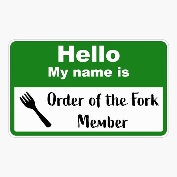 o Name Order Fork Member Vinyl Decal Sticker