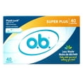 thumbnail image 1 of o.b. Tampons No Applicator, Unscented - 40ct, Applicator-Free Tampons Super Plus, Feminine Care, ob Tampon Super Plus, 1 of 2