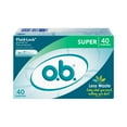 o.b. Original ApplicatorFree Tampons, Unscented, Super, 40 Ct