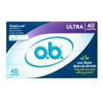 thumbnail image 1 of o.b. Tampons No Applicator, Unscented - 40ct, Applicator-Free Tampons Ultra, Feminine Care, ob Tampon Ultra, Period Products, 1 of 3