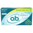 thumbnail image 1 of o.b. ProComfort Applicator Free Digital Tampons Regular Absorbency, 18ct, 1 of 7