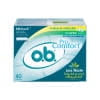 o.b. ProComfort Applicator-Free Regular Multipack Tampons, Unscented, 40 Ct