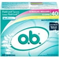 thumbnail image 1 of o.b. Tampons Multi-Pack, Regular, Unscented, 40 Ct, 1 of 6