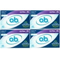 thumbnail image 1 of o.b. Tampons No Applicator, Unscented - 40ct, Applicator-Free Tampons Ultra, Feminine Care, ob Tampon Ultra, Period Products - 4 Pack, 1 of 5