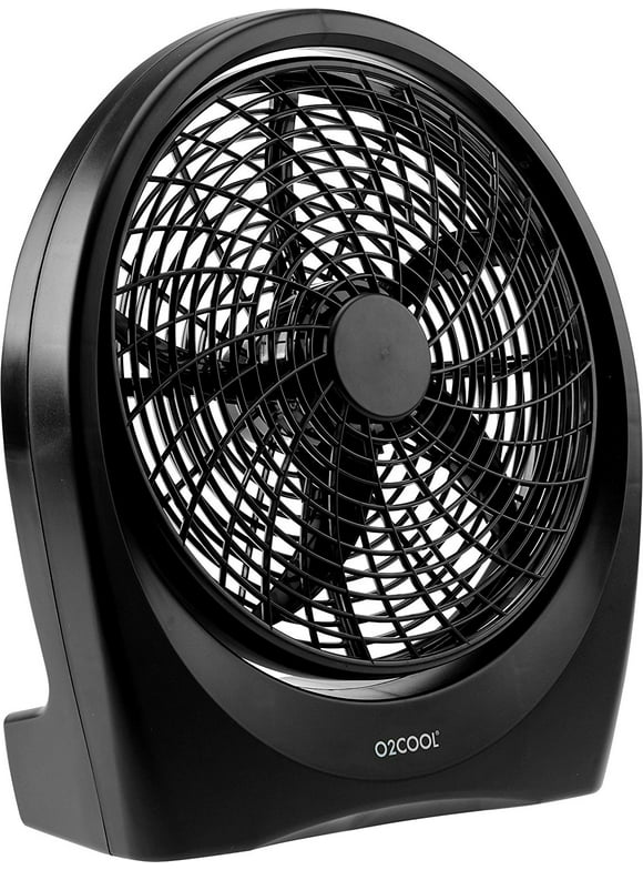 o2cool fan 10 inch battery or electric operated indoor/outdoor portable fan with ac adapter, tilts 90 degrees