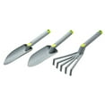 thumbnail image 1 of oGrow 16" Piece Gardening Tool Set: Trowel, Transplanter and 5 Teeth Cultivator - Grey, 1 of 2