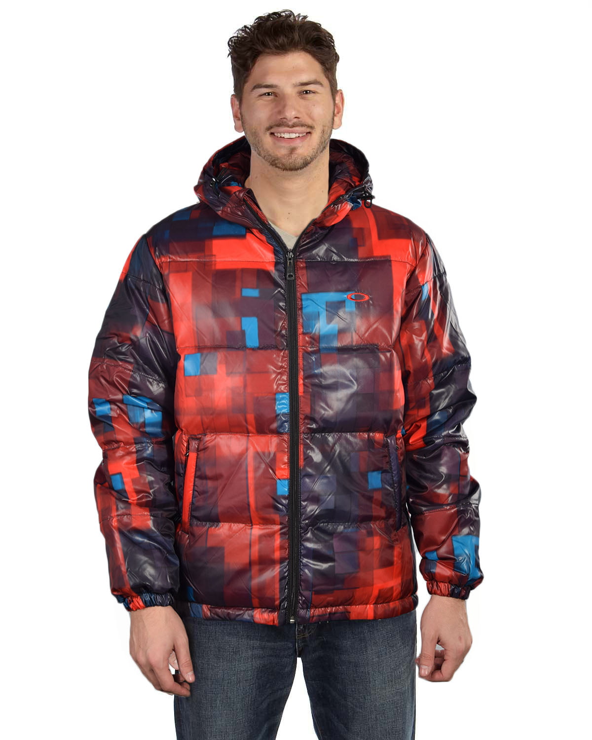 oakley men's aop down puffer jacket-redline-xl - Walmart.com