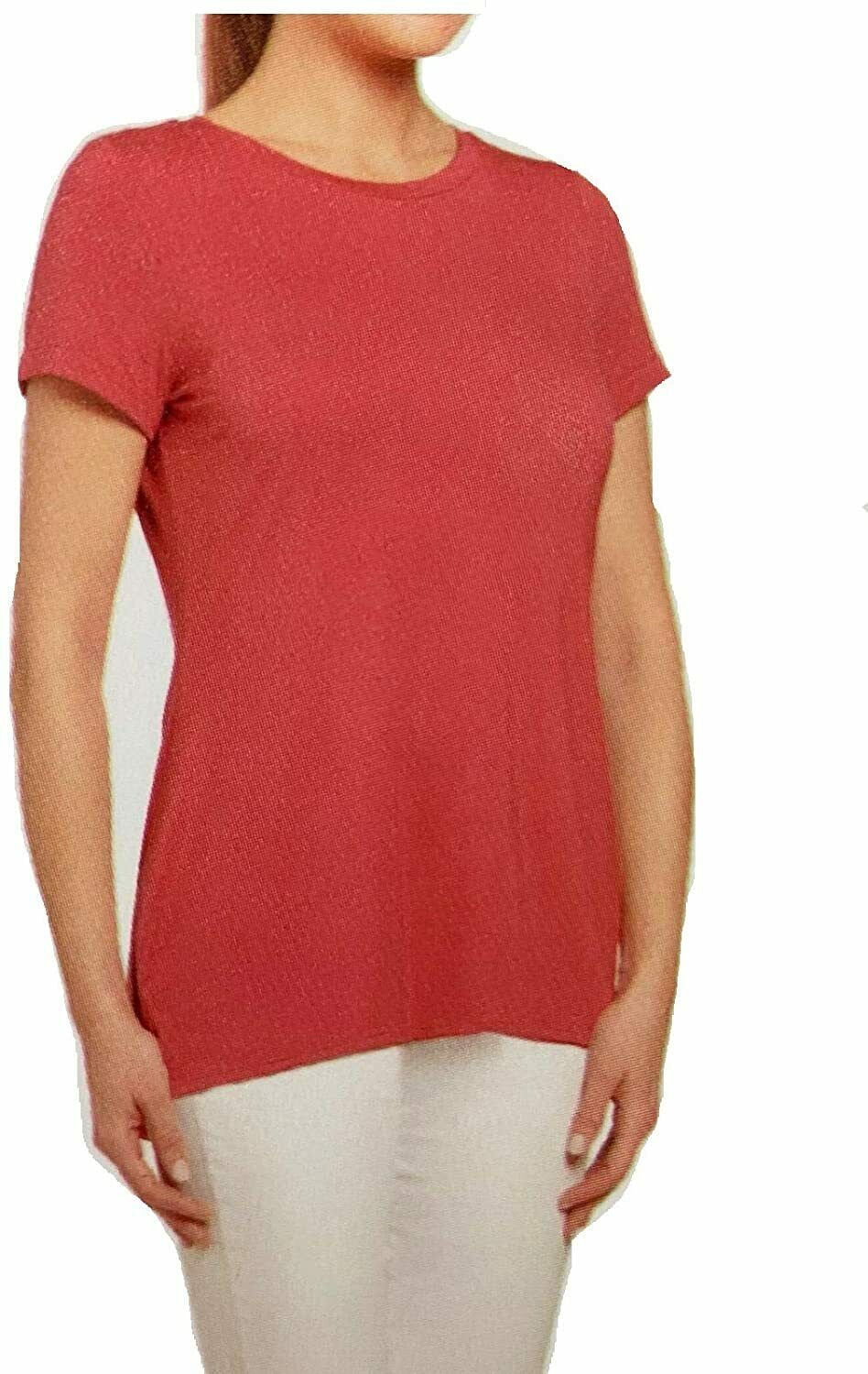 Joan Vass New York Women's Short Sleeve Long T-Shirt Color: Cinnamon, Size: Small