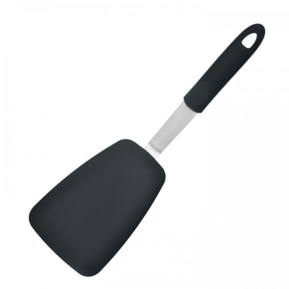 oannnao Silicone Spatula Turner Set - 600°F Heat Resistant Kitchen Utensils for Nonstick Cookware - BPA Free Silicone Spatulas with Stainless Steel Core for Cooking, Frying, Eggs & Pancakes (Black)