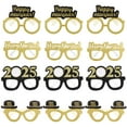 obmwang 24 Pieces Happy AIF4 New Year Eyeglasses Fancy New Year Party Glasses for 2025 New Year