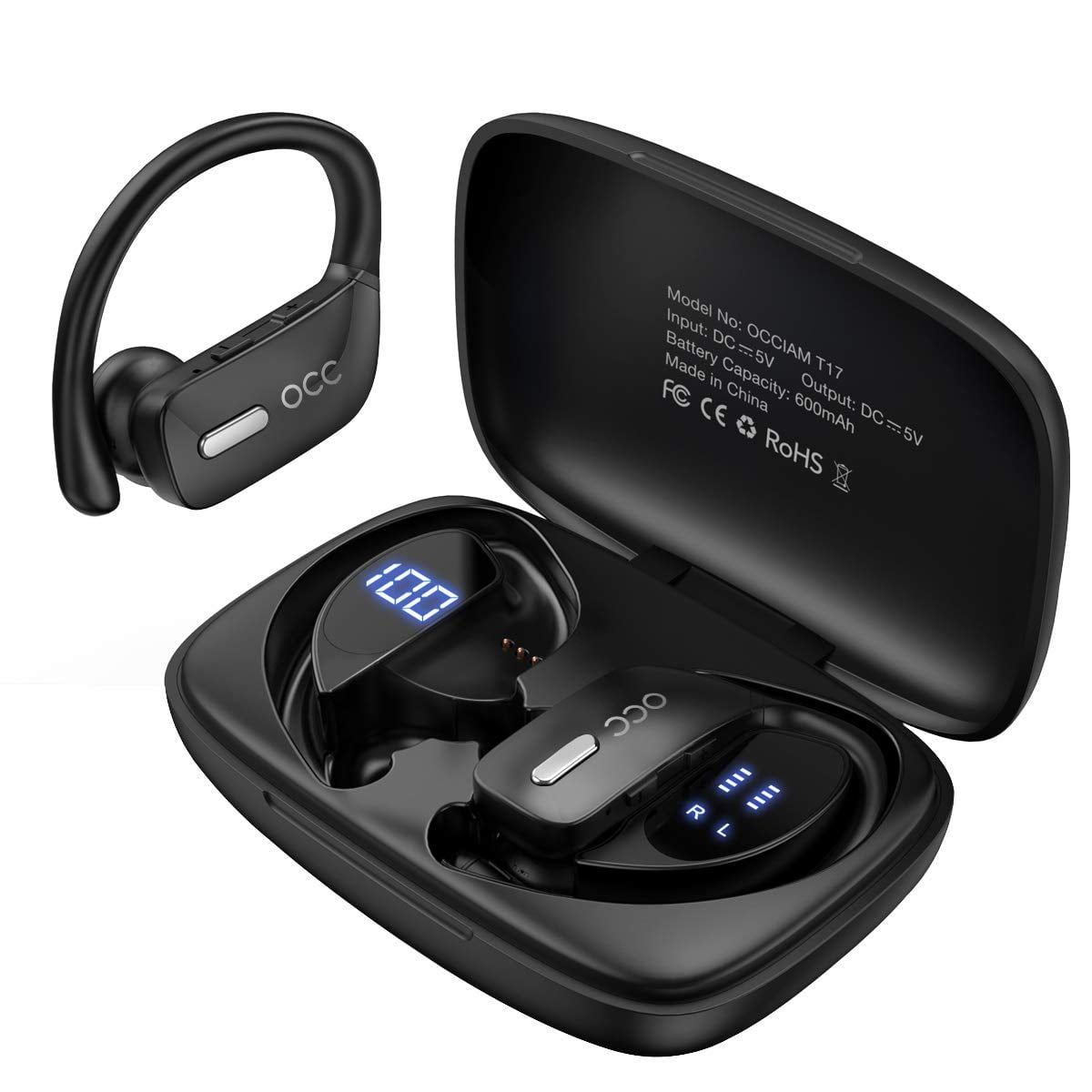 occiam Wireless Earbuds Bluetooth Headphones 48H Play Back