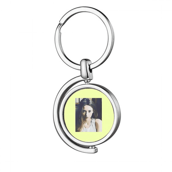occident simple comely pretty rotating keychain metal keyring holder