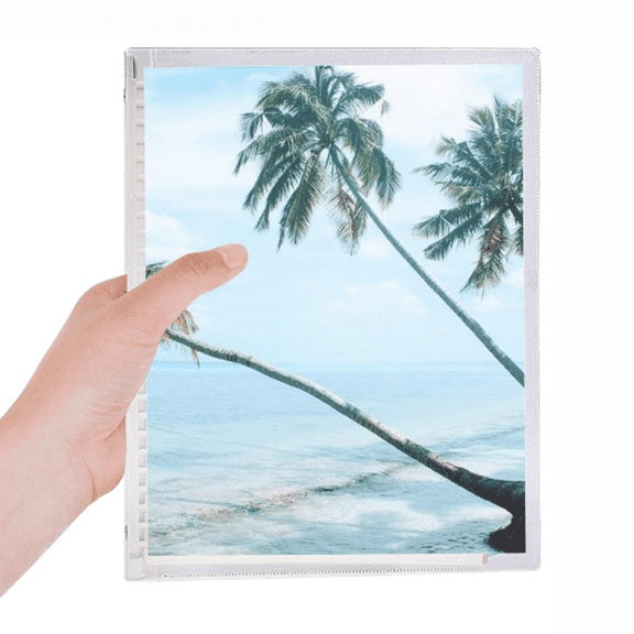 ocean beach green tree picture notebook loose diary refillable journal statiry