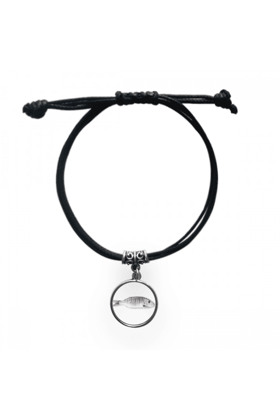 ocean fish activity curly bracelet leather wristband black jewelry