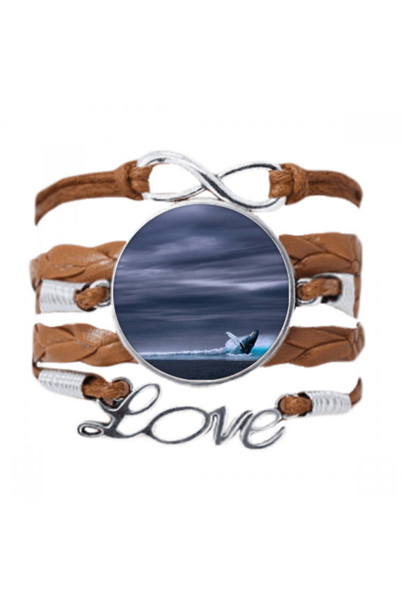 ocean humpback fish science nature picture bracelet love chain ornament wristband