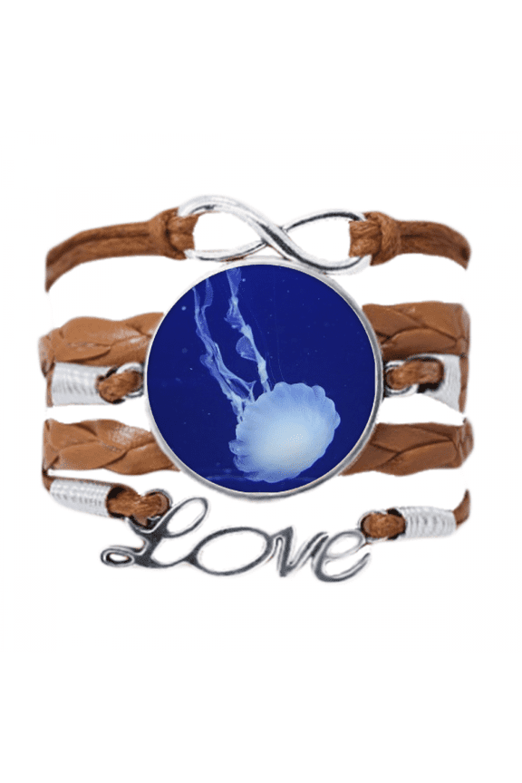 ocean jellyfish science nature picture bracelet love chain ornament wristband