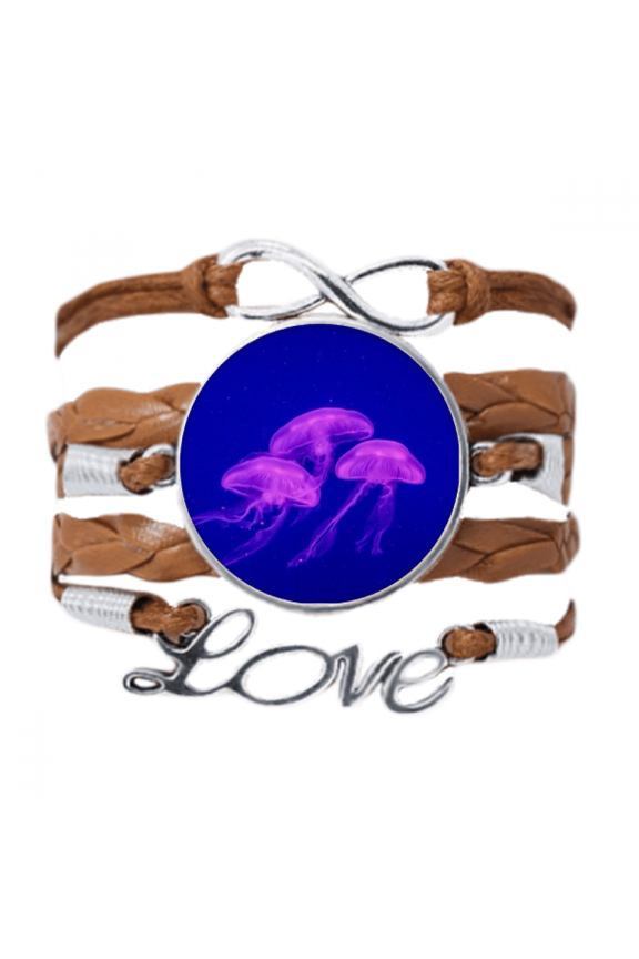 ocean jellyfish science nature picture bracelet love chain ornament wristband