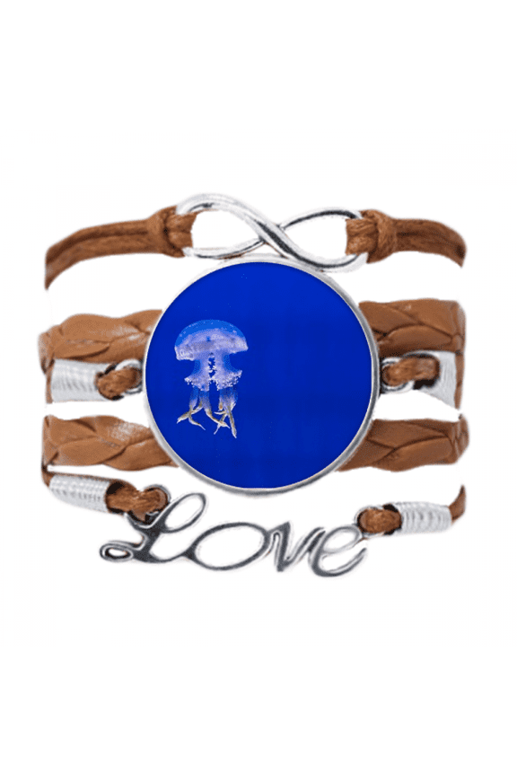 ocean jellyfish science nature picture bracelet love chain ornament wristband
