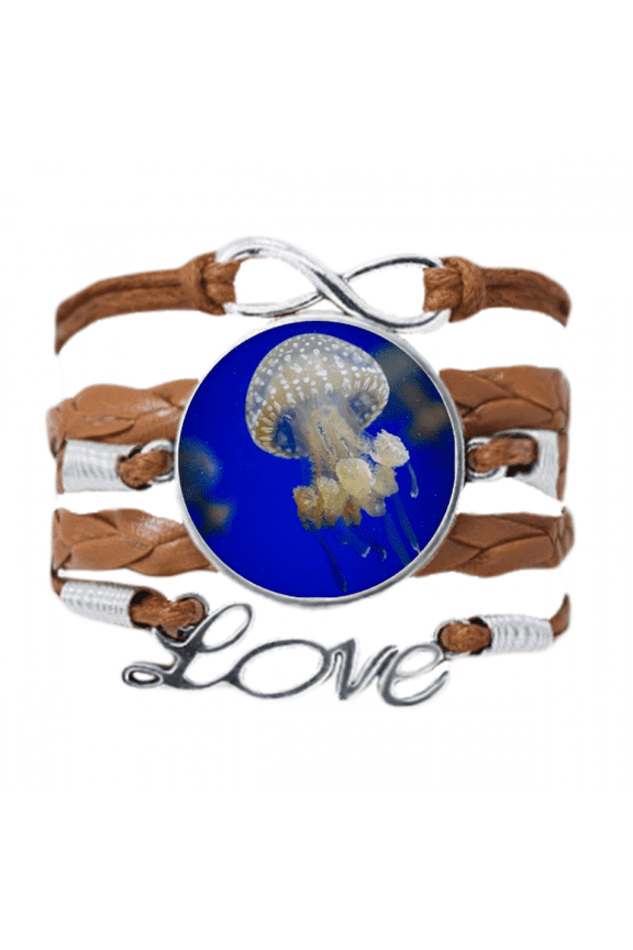 ocean jellyfish science nature picture bracelet love chain ornament wristband