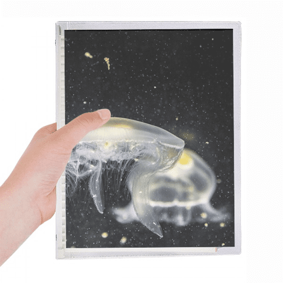 ocean jellyfish science nature picture notebook loose diary refillable journal statiry
