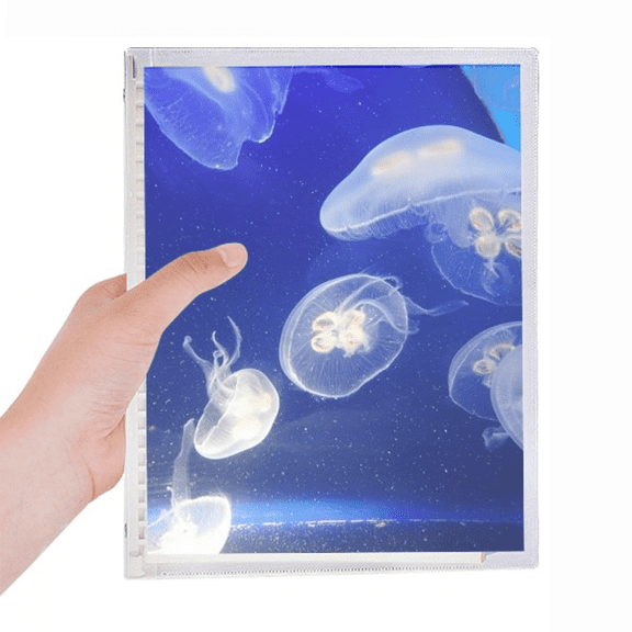 ocean jellyfish science nature picture notebook loose diary refillable journal statiry
