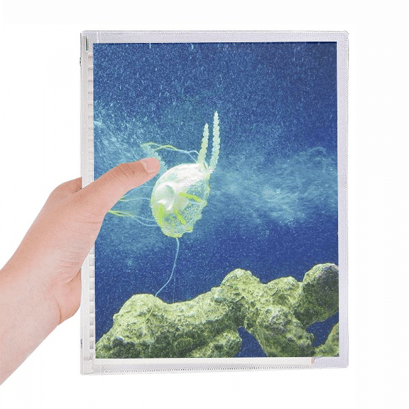 ocean jellyfish science nature picture notebook loose diary refillable journal statiry