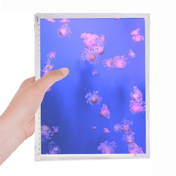 ocean jellyfish science nature picture notebook loose diary refillable journal statiry