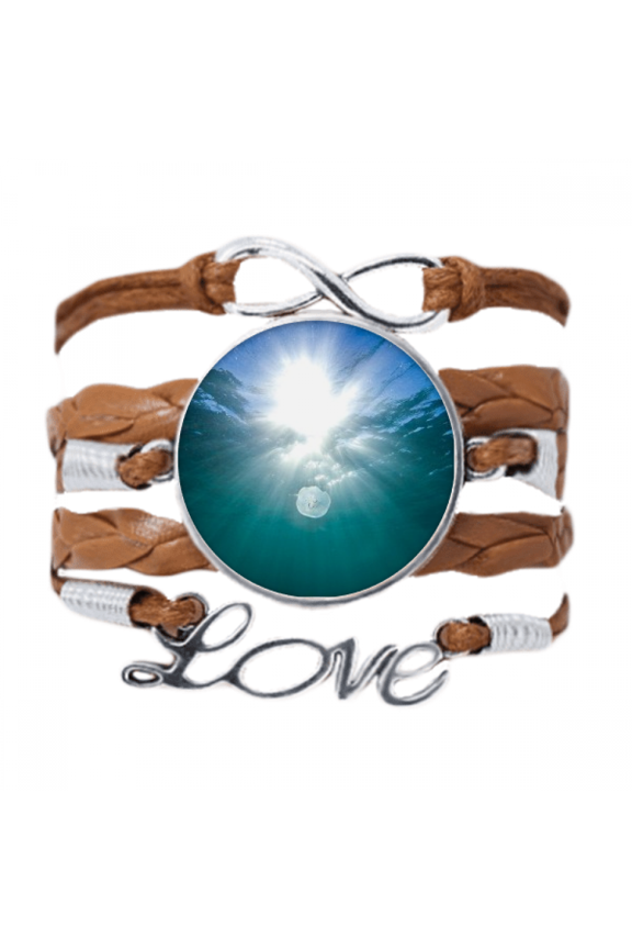 ocean water science nature picture bracelet love chain ornament wristband