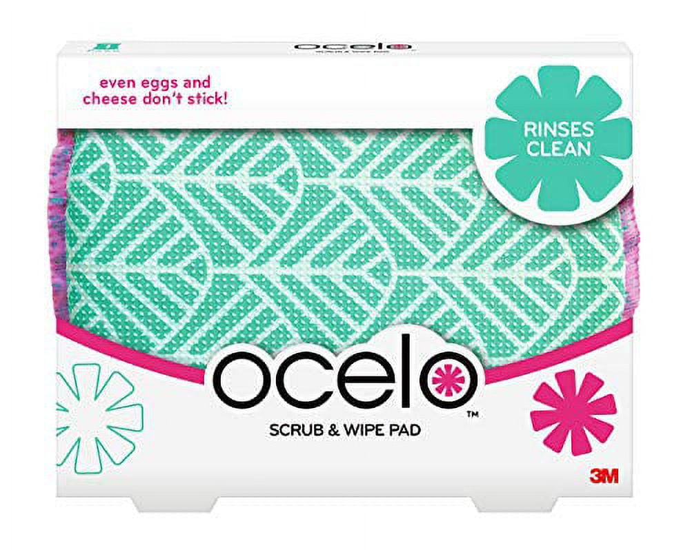 ocelo Scrub & Wipe Cleaning Pad, Colors and designs may vary (1 Pad