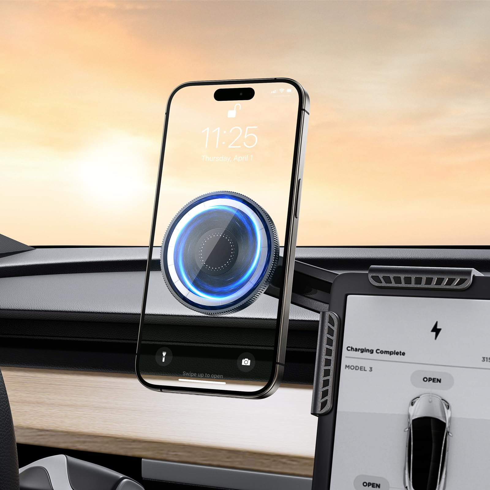 odbowuge Tesla Phone Mount Holder, for MagSafe Strongest Power