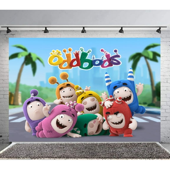 oddbods Backdrop Banner Party Supplies Poster Movie Theme Background for Photography Birthday Decorations