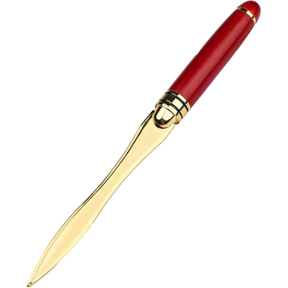 oden Handle Letter Opener Envelope Opener Split File Envelope Stationery Opener for Home Office School(Golden)