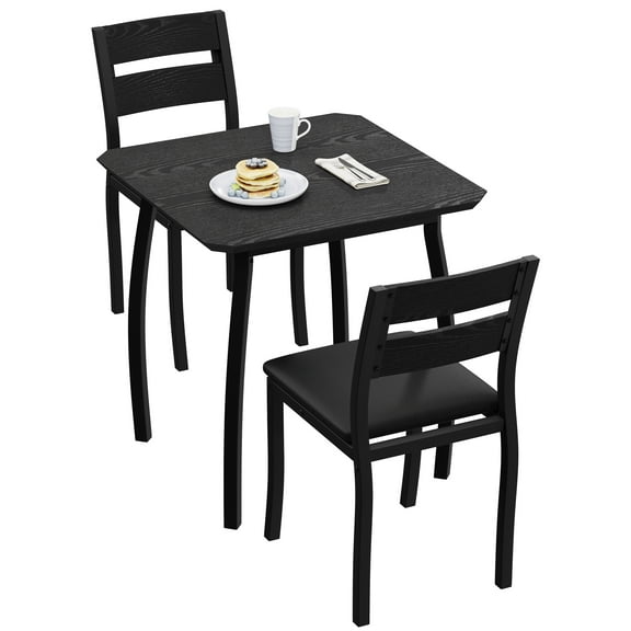 odern Dining Table and Chairs Set, Space-Saving Kitchen Dining Set with Thick Cushioned Chairs