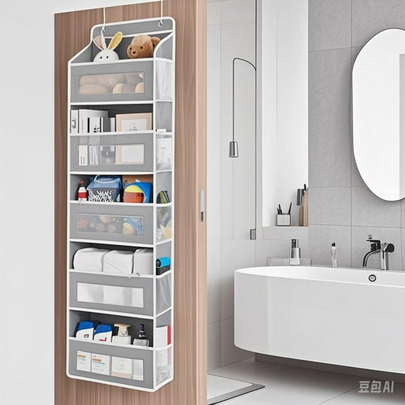 odorsTT Over The Door Organizer Storage, 5 Shelf Hanging Door Organizer with 5 Large Capacity Pockets, Anti Tilt  Load Behind Door Storage for Bedroom