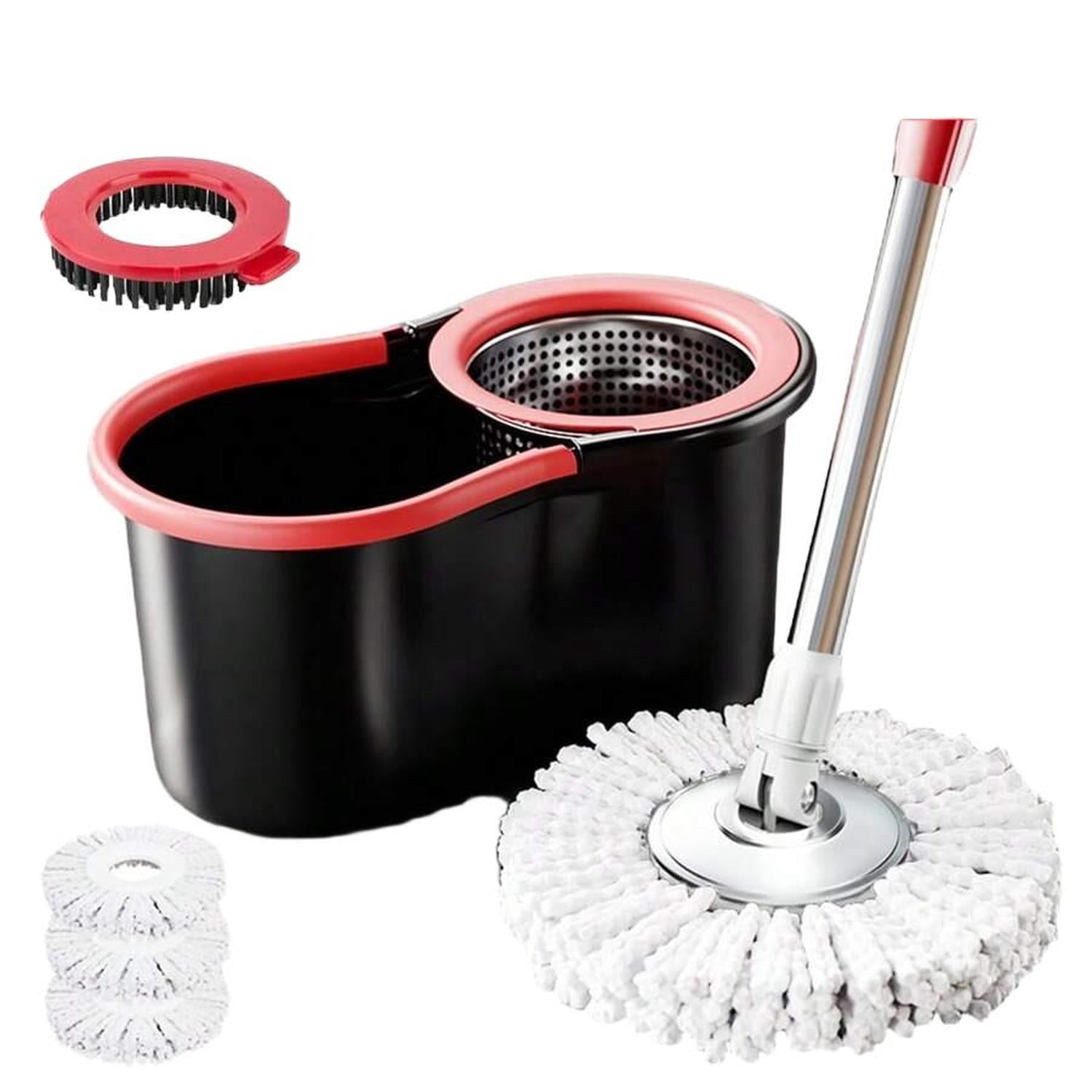 Meat Mop odorsTT Mop and Bucket Set with 360 ° Rotatable Mop 3 Microfiber Heads ...