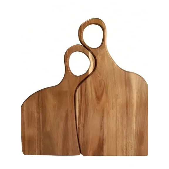 odorsTT Set Of 2 Walnut Cutting Boards - High Quality Handmade Kitchen Cutting Boards for Food Preparation, High-Quality Wood Material Accessories for Couples and Home Chefs