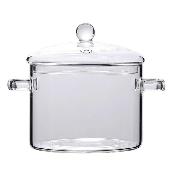 odorsTT Versatile Glass Saucepan for All Cooking Needs, 1500ML Multi-Use Stovetop Pot with Lid for Boiling Stewing, Easy Clean Kitchen Essential for Christmas Gift for Friends