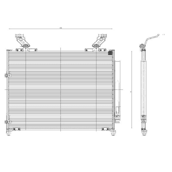 oe replacement a/c condenser acura mdx 2003-2006 (partslink ac3030118)