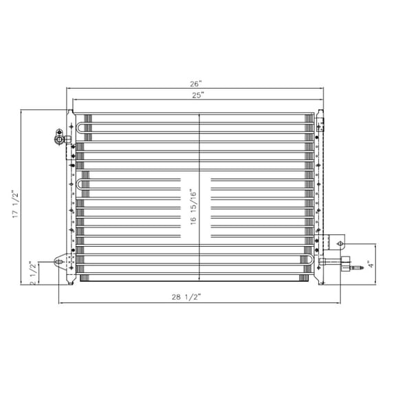 oe replacement a/c condenser ford mustang 2005-2009 (partslink fo3030200)