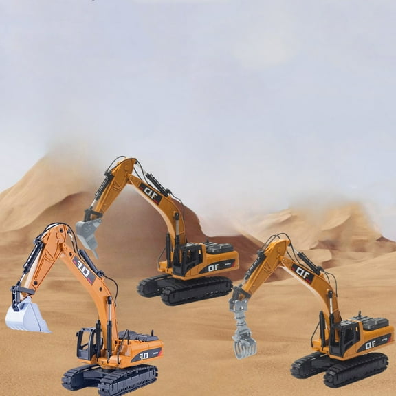 OEFNTAC Toys Alloy Engineering Truck Excavator Toy with Lights Gift Box for Children Learning Toys