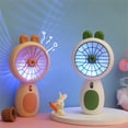thumbnail image 1 of oefntac Portable Fan,Cute Handheld Portable Mini Fan,2 Speeds USB Rechargeable Battery Operated Small Pocket Fan with LED,Gifts for Kids,Suitable for Travel and Home,Coffee(3"x 6.1"x 1.8"), 1 of 6