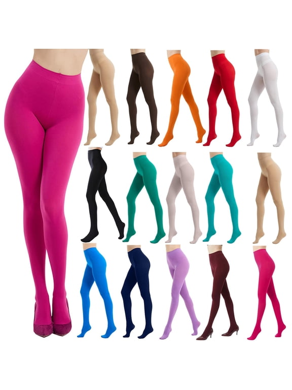 Ballet Dance Tights for Women Opaque High Waisted Stretch Leggings Buttery Soft Footed Pantyhose Blue XL