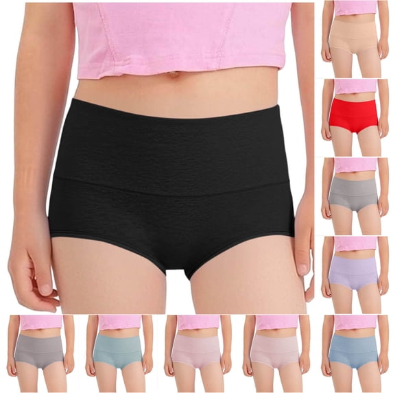 oelaio Boyshort Underwear for Women Cotton Boxer Briefs Full Coverage Ladies Boyshorts Panties Light Blue M