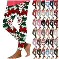 thumbnail image 1 of oelaio Christmas Leggings for Women Xmas Holiday Tights Novelty Print High Waisted Stretch Yoga Pants Multicolor M, 1 of 6