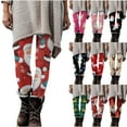 thumbnail image 1 of oelaio Christmas Leggings for Women Xmas Holiday Tights Novelty Print High Waisted Stretch Yoga Pants Multicolor M, 1 of 9