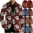 thumbnail image 1 of oelaio Corduroy Blazers for Men Ugly Christmas Single Breasted Suit Jackets Slim Fits Lapel Button Sport Coat Holiday Party Suit Jacket Xmas Graphic Blazer Jackets Yellow XXXL, 1 of 8