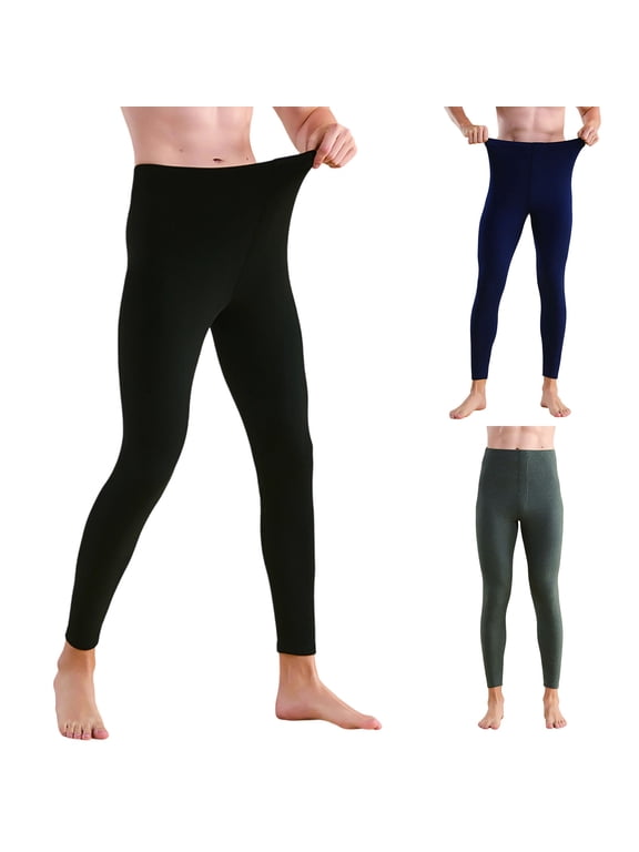 Mens Compression Pants Athletic Running Leggings Base Layer Workout Basketball Gym Sports Tights Navy XXL