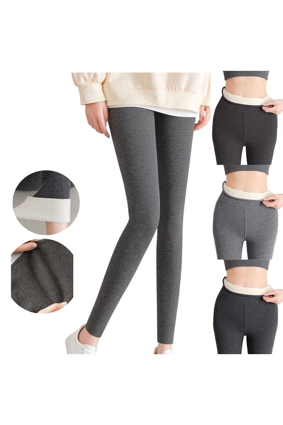Thermal Bottoms Women Long Johns Base Layer Leggings Fleece Lined Tight Pants for Skiing, Hiking, Running Gray XL